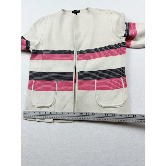TALBOTS Colorful Striped Cardigan Sweater‎ Size M-Petite Womens Pockets - Picture 10 of 11